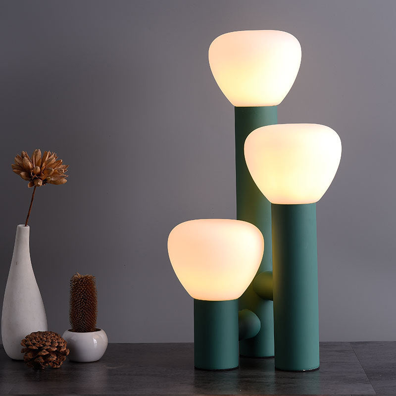 Minimalist 3-Light Glass Table Lamp