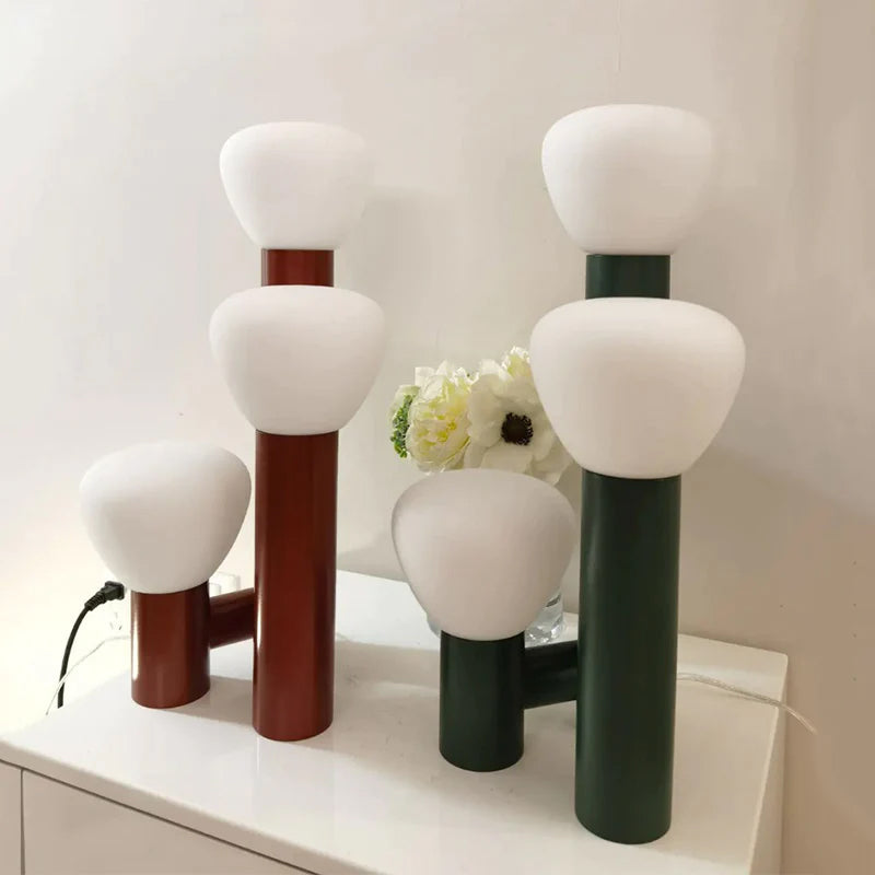 Minimalist 3-Light Glass Table Lamp