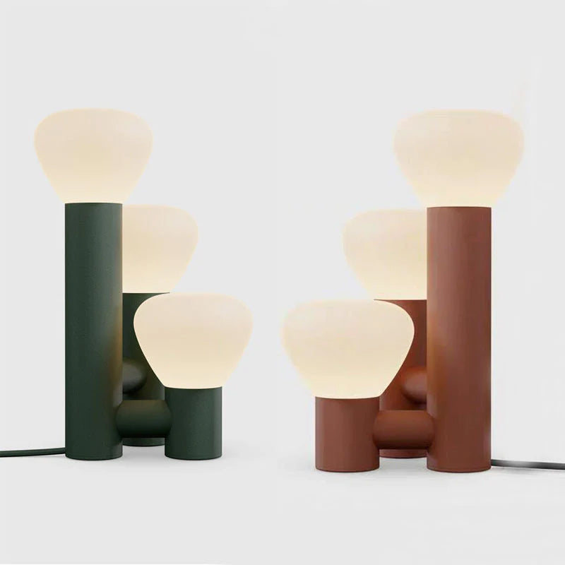 Minimalist 3-Light Glass Table Lamp