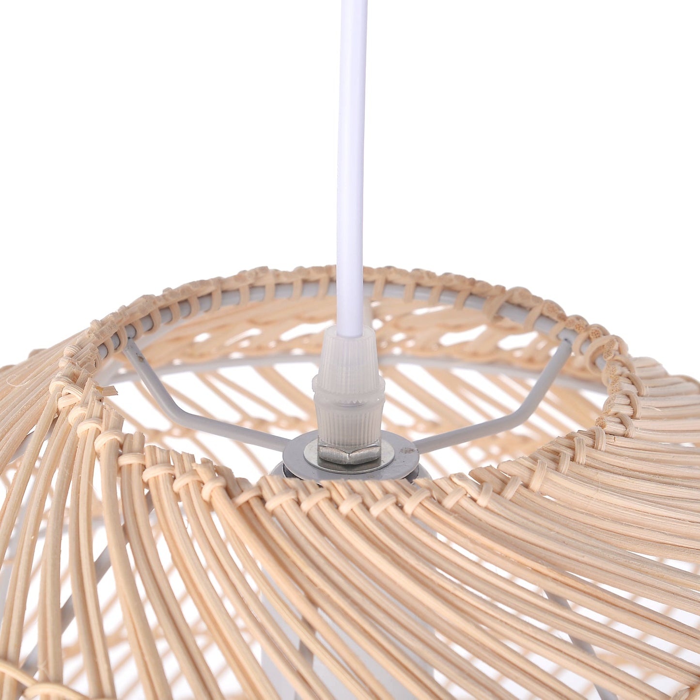Hand-Woven Rattan Dome Pendant