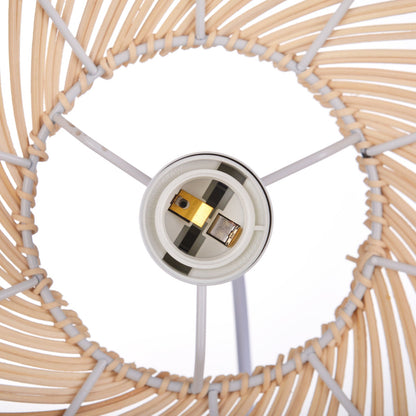 Hand-Woven Rattan Dome Pendant