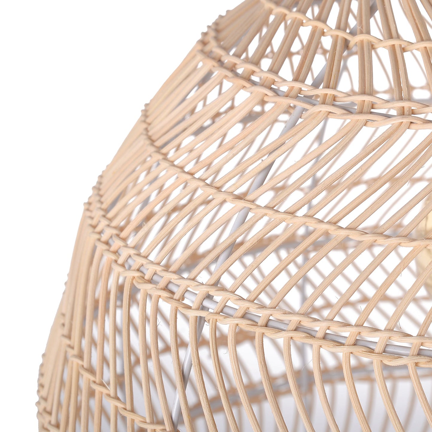 Hand-Woven Rattan Dome Pendant