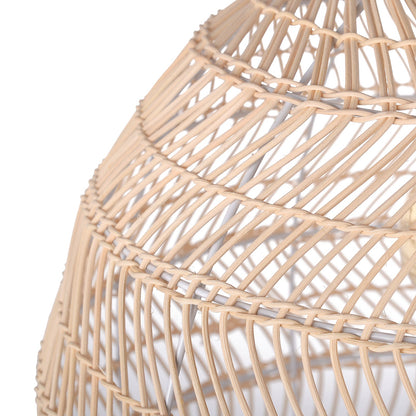 Hand-Woven Rattan Dome Pendant