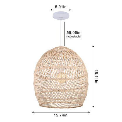 Wicker Woven Rattan Hanging Light