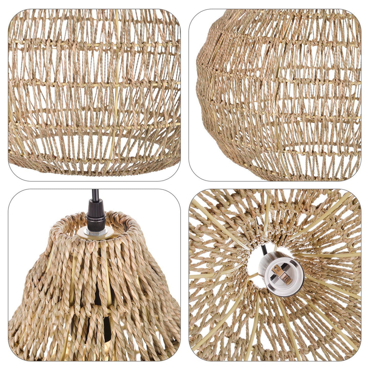 Traditional Woven Shade Pendant Light