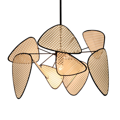 Cane Webbing Screen Chandelier