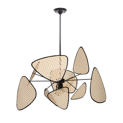 Cane Webbing Screen Chandelier