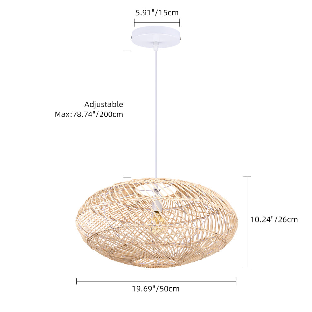 Rattan Woven Lantern Chandelier