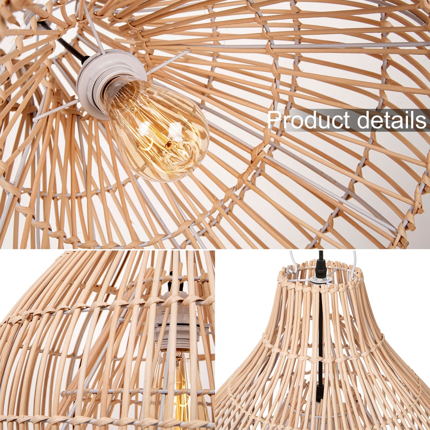 Rattan Gourd Pendant Light