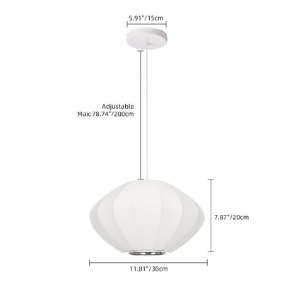 Silk Bubble Saucer Pendant Light