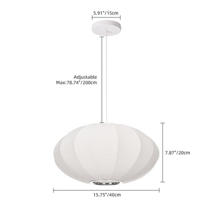 Silk Bubble Saucer Pendant Light