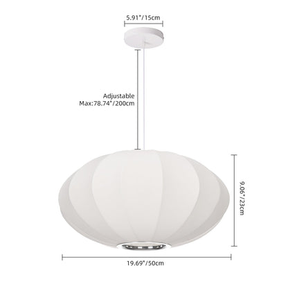 Silk Bubble Saucer Pendant Light