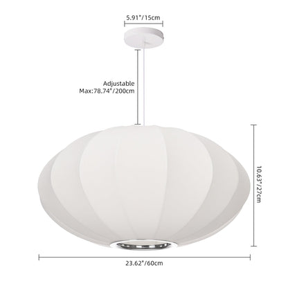 Silk Bubble Saucer Pendant Light