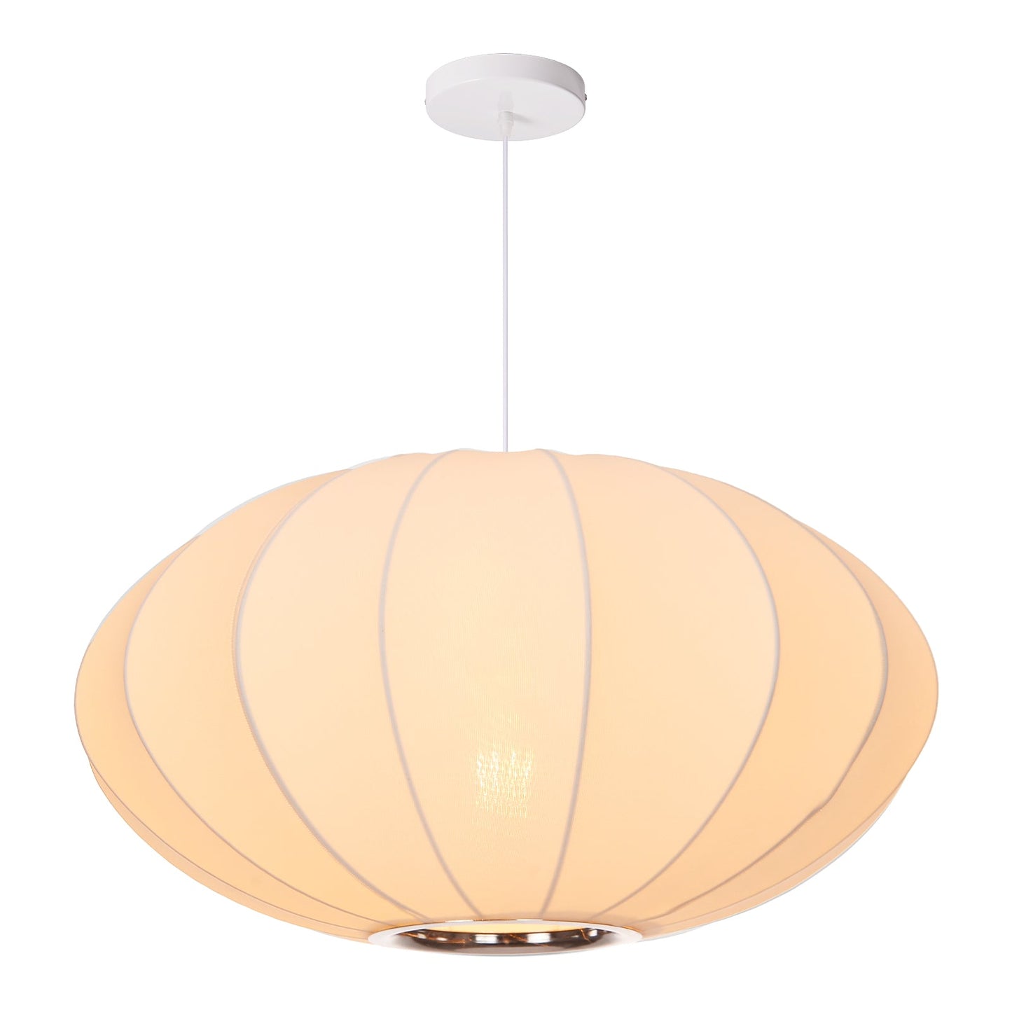Silk Bubble Saucer Pendant Light