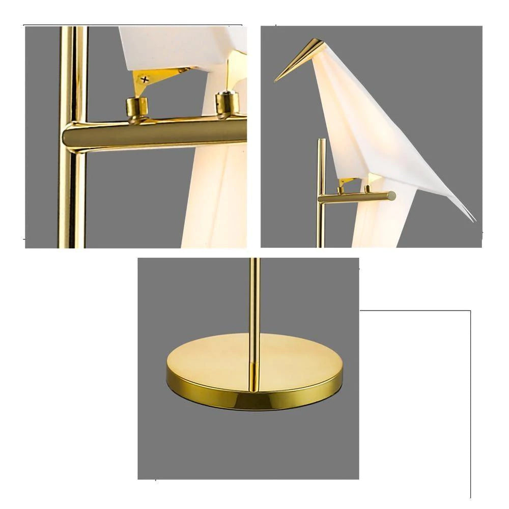 Gold Metal Bird Desk Lamp