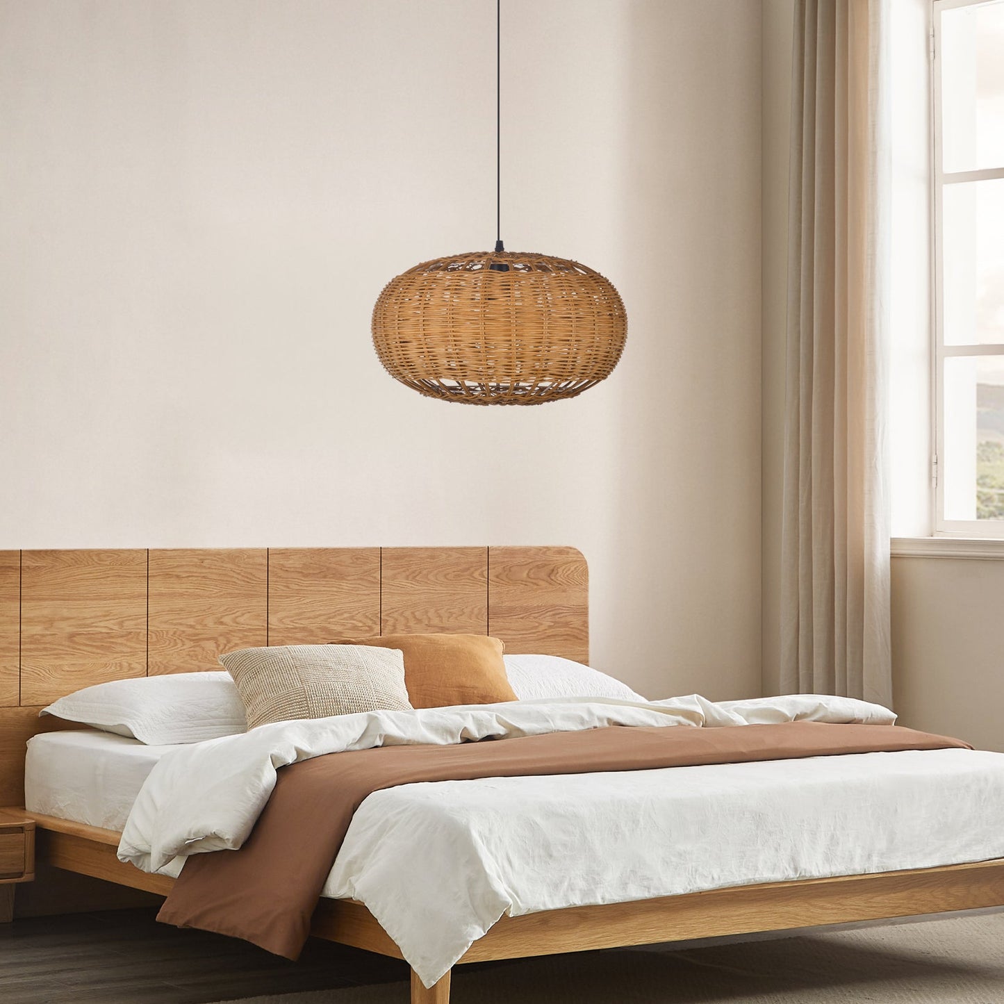 Wabi-Sabi Rattan Chandelier