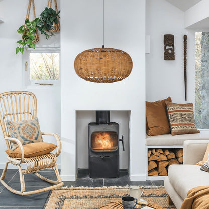 Wabi-Sabi Rattan Chandelier