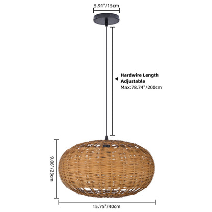 Wabi-Sabi Rattan Chandelier