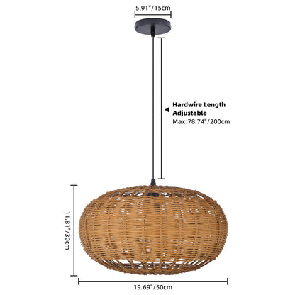 Wabi-Sabi Rattan Chandelier