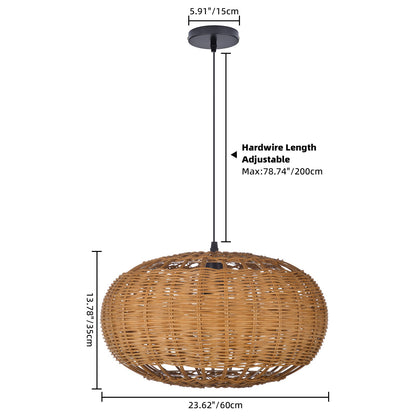 Wabi-Sabi Rattan Chandelier