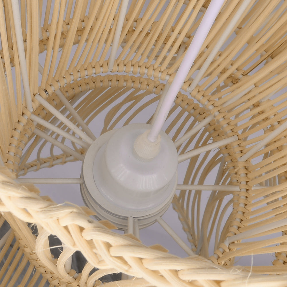 Flower Rattan Wicker Pendant Light