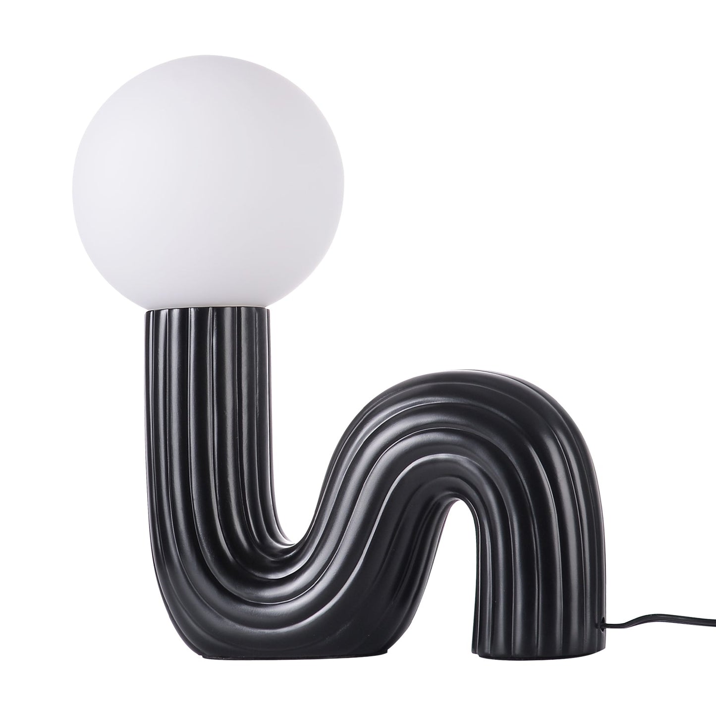 Memphis Wavy Ribbed Ceramic Table Lamp