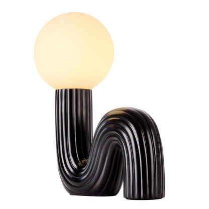 Memphis Wavy Ribbed Ceramic Table Lamp