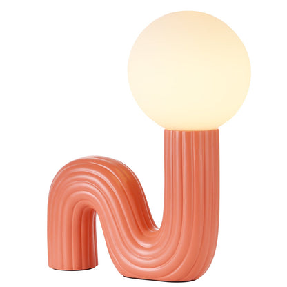 Memphis Wavy Ribbed Ceramic Table Lamp