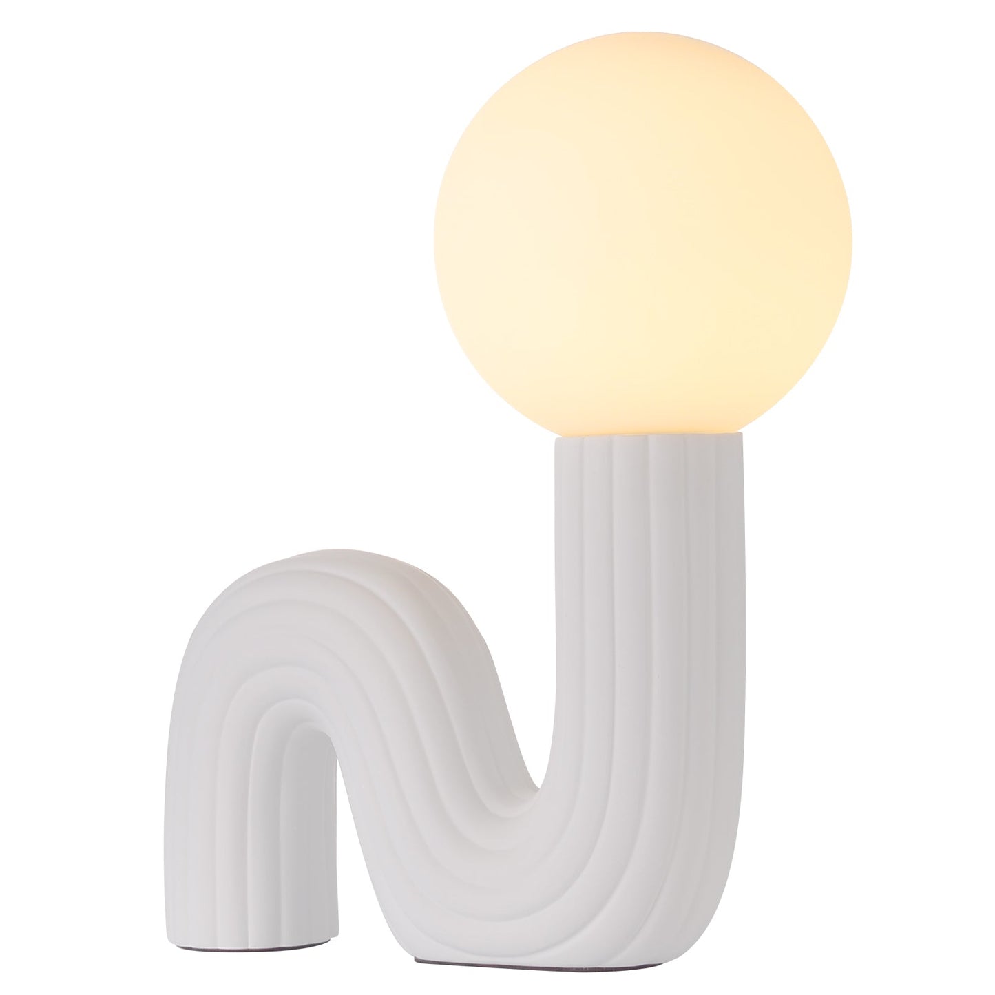 Memphis Wavy Ribbed Ceramic Table Lamp