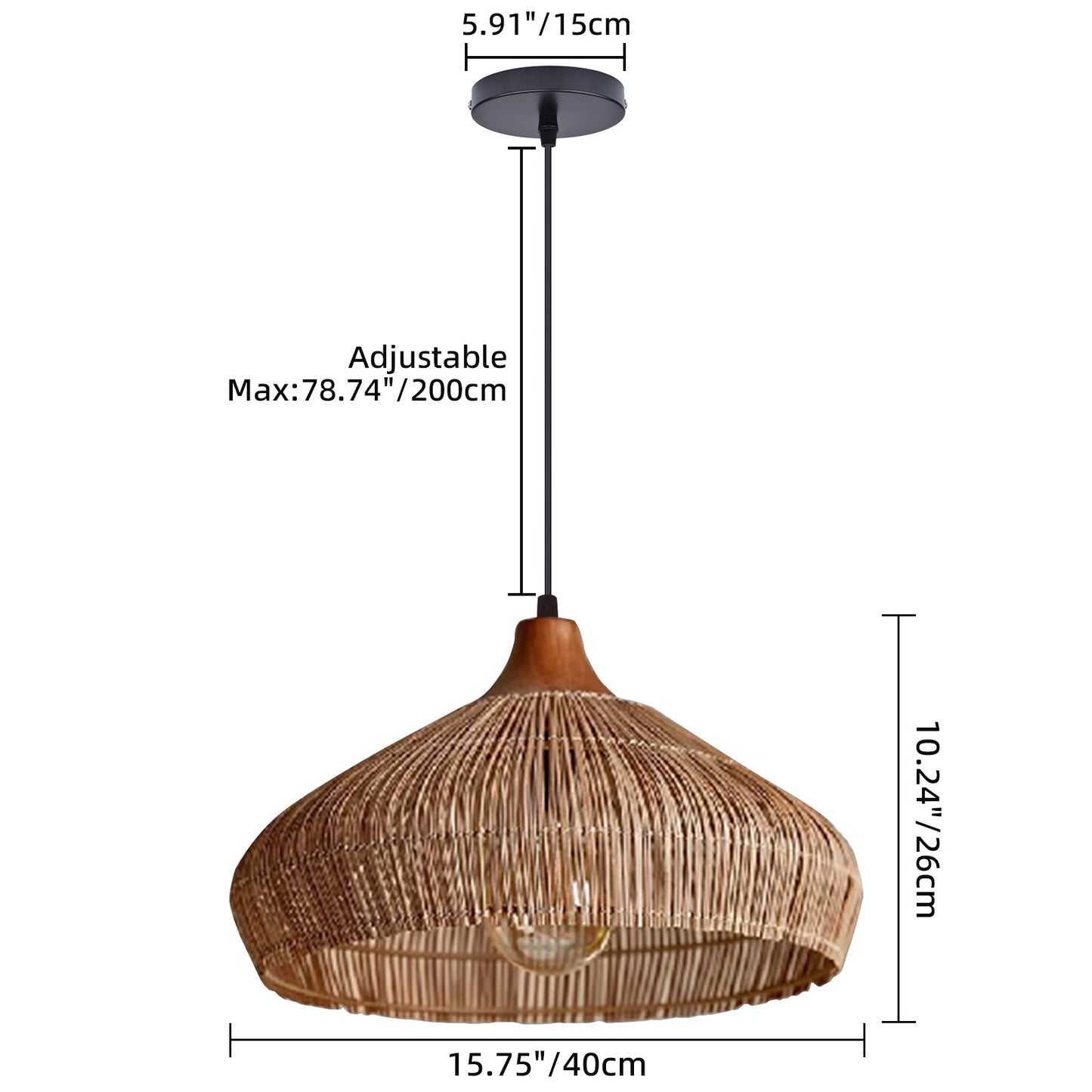 Hand-Woven Rattan Coastal Dome Lamp