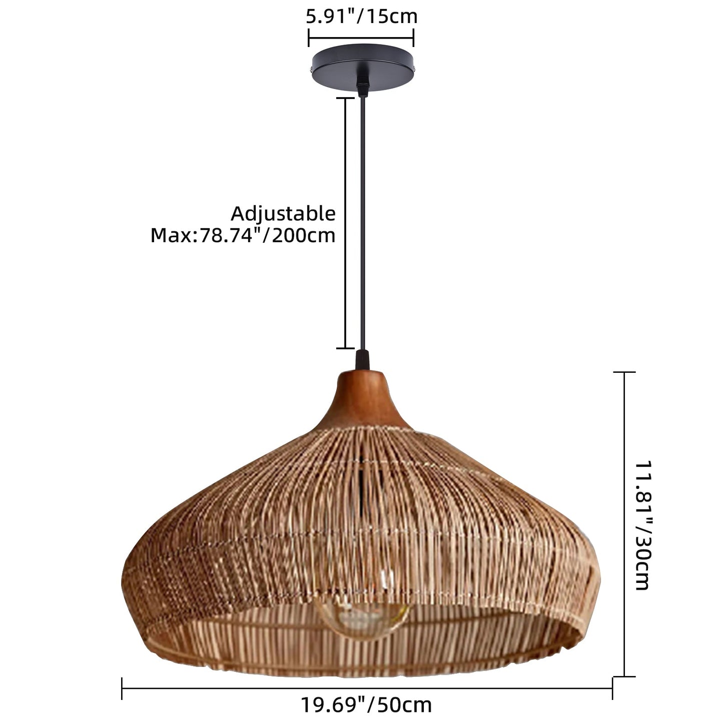 Hand-Woven Rattan Coastal Dome Lamp