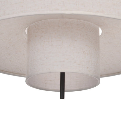 Nested Linen Drum Pendant Light