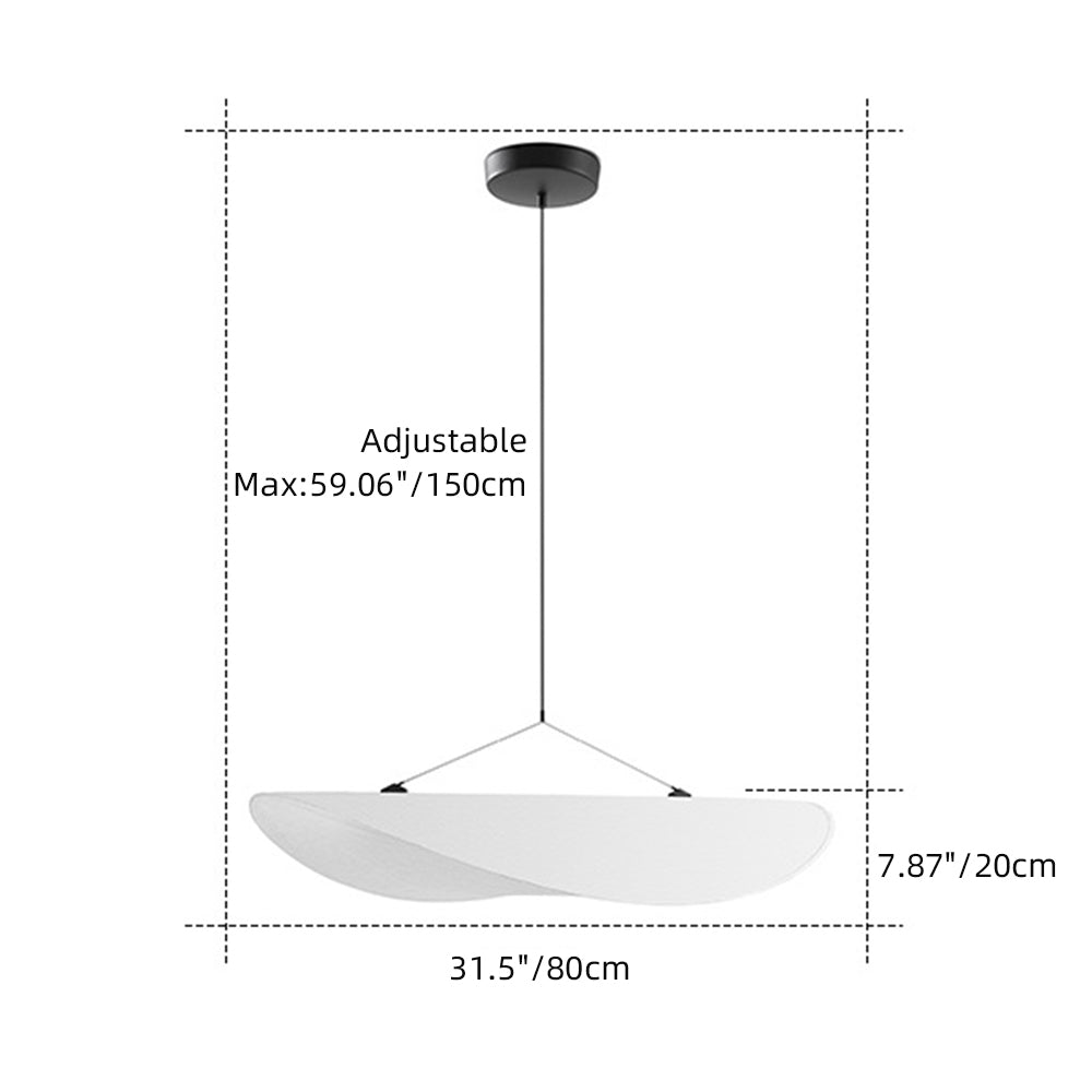 Wavy Fibre Linear Pendant Light