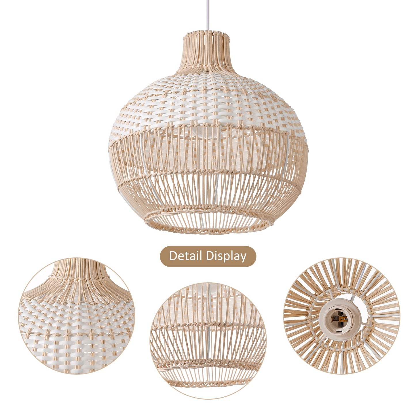 Open-Weave Rattan Island Pendant