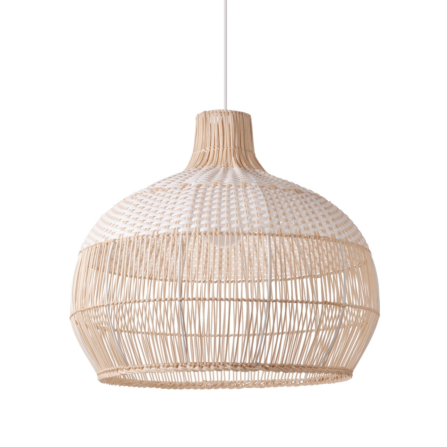 Open-Weave Rattan Island Pendant