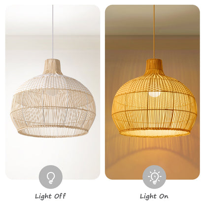 Open-Weave Rattan Island Pendant