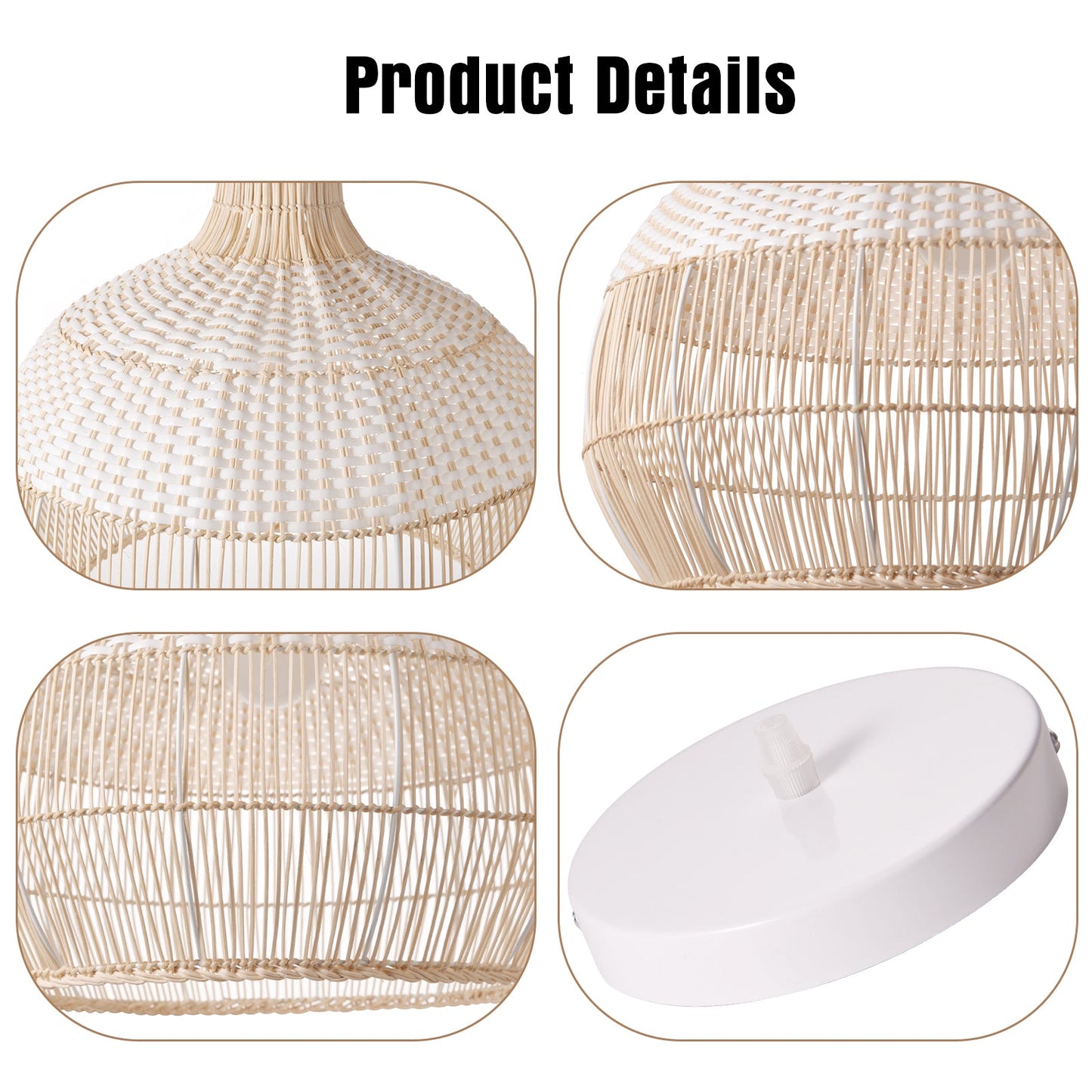 Open-Weave Rattan Island Pendant