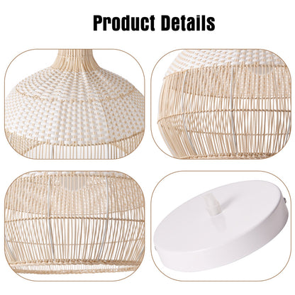 Open-Weave Rattan Island Pendant