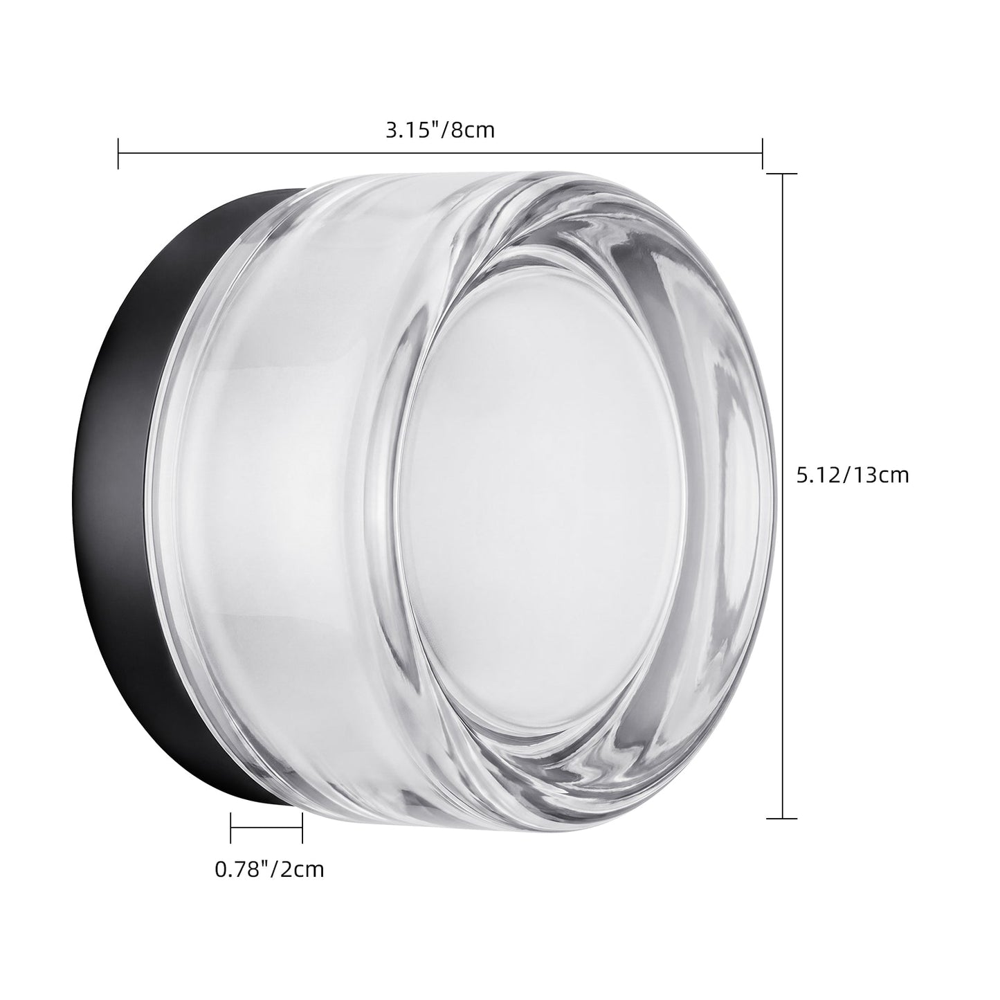 Clear Glass Dimple Wall and Ceiling Light