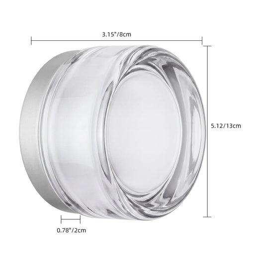 Clear Glass Dimple Wall and Ceiling Light
