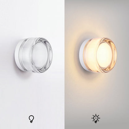 Clear Glass Dimple Wall and Ceiling Light