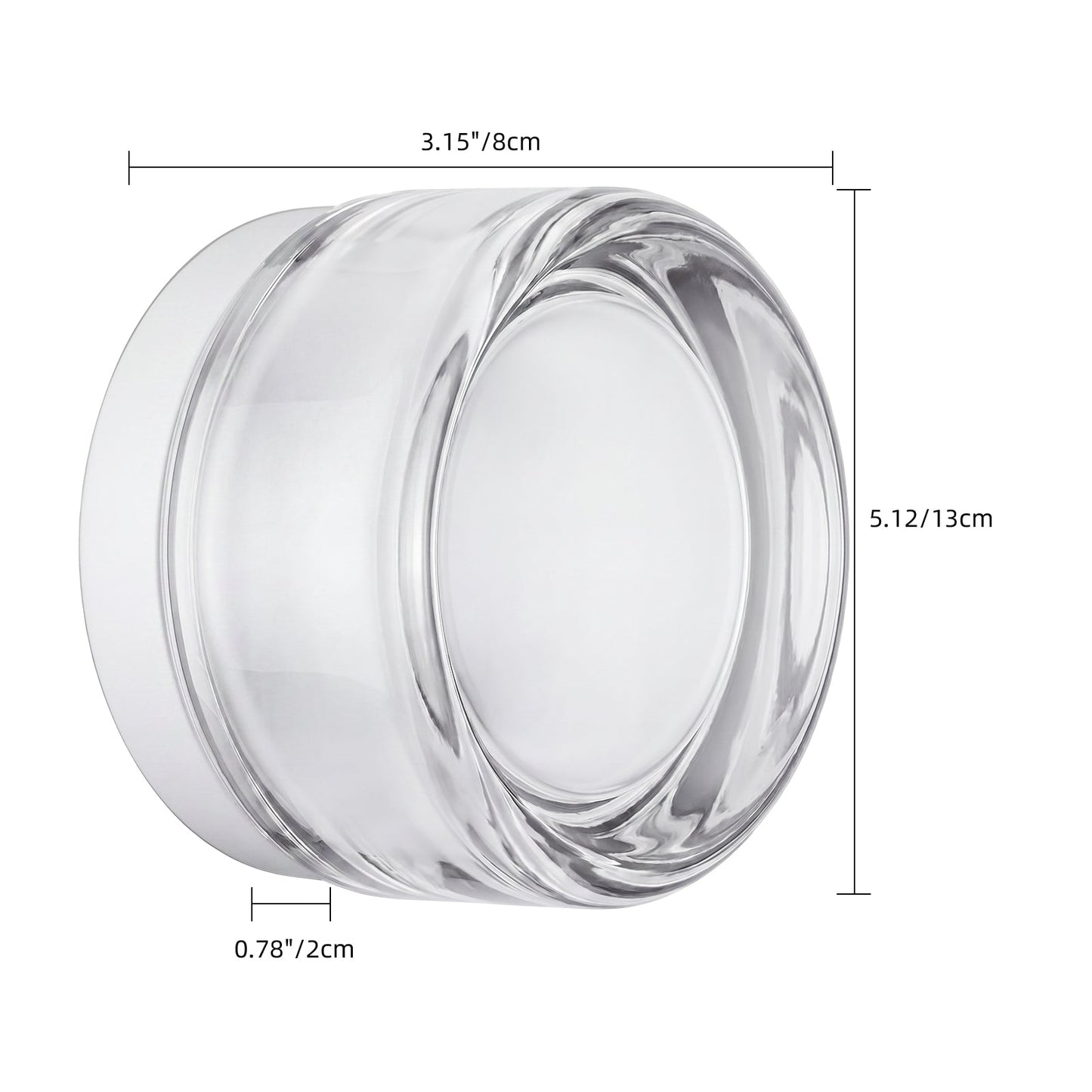 Clear Glass Dimple Wall and Ceiling Light