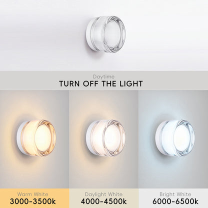 Clear Glass Dimple Wall and Ceiling Light