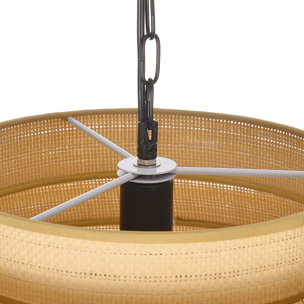 Tiered Wood Veneer Pagoda Chandelier
