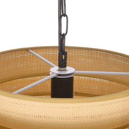 Tiered Wood Veneer Pagoda Chandelier