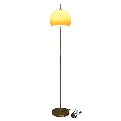 Amber Glass Mushroom Floor Lamp
