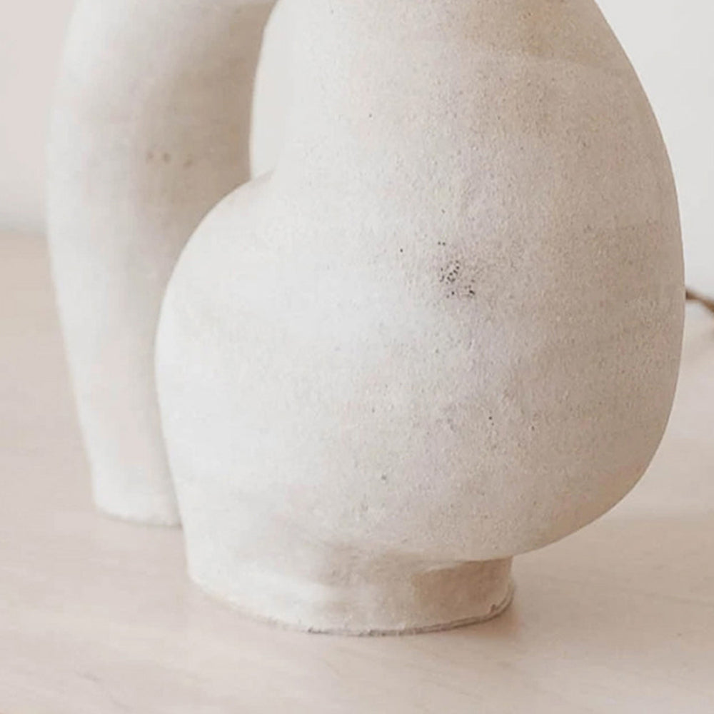 Biomorphic Textured Ceramic Table Lamp