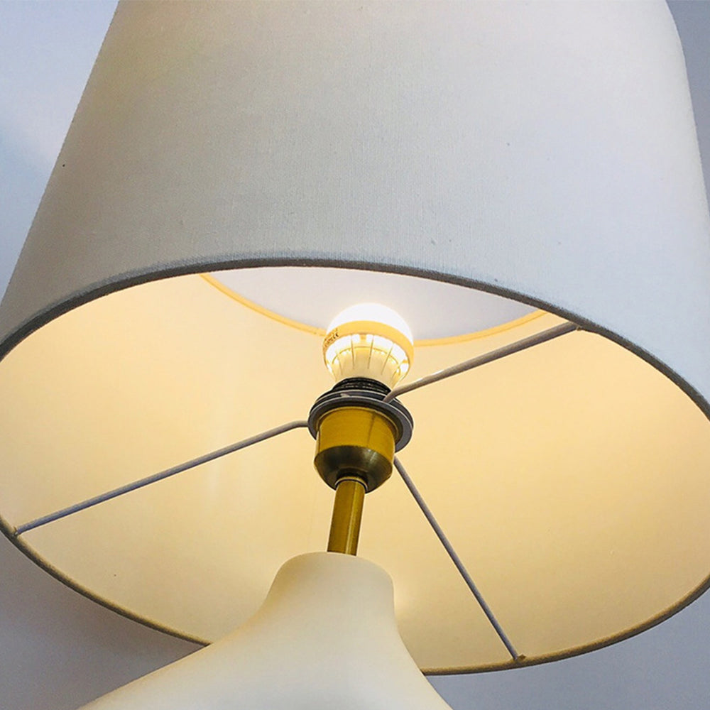 Biomorphic Textured Ceramic Table Lamp