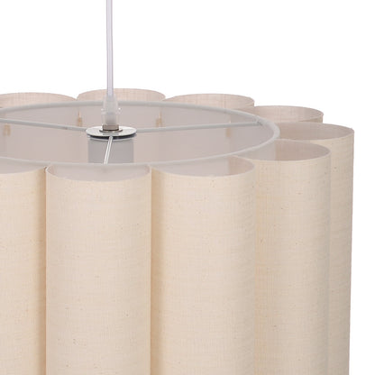 Scalloped Pleated Fabric Pendant Light