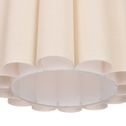 Scalloped Pleated Fabric Pendant Light